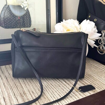 Vintage Coach Black Slim Zip Bag 4018 | eBay