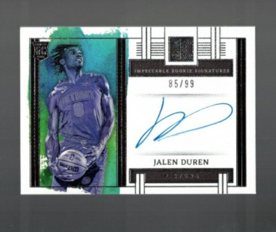 Jalen Duren 2022-23 Panini Impeccable Rookie Signatures Auto RC #d 