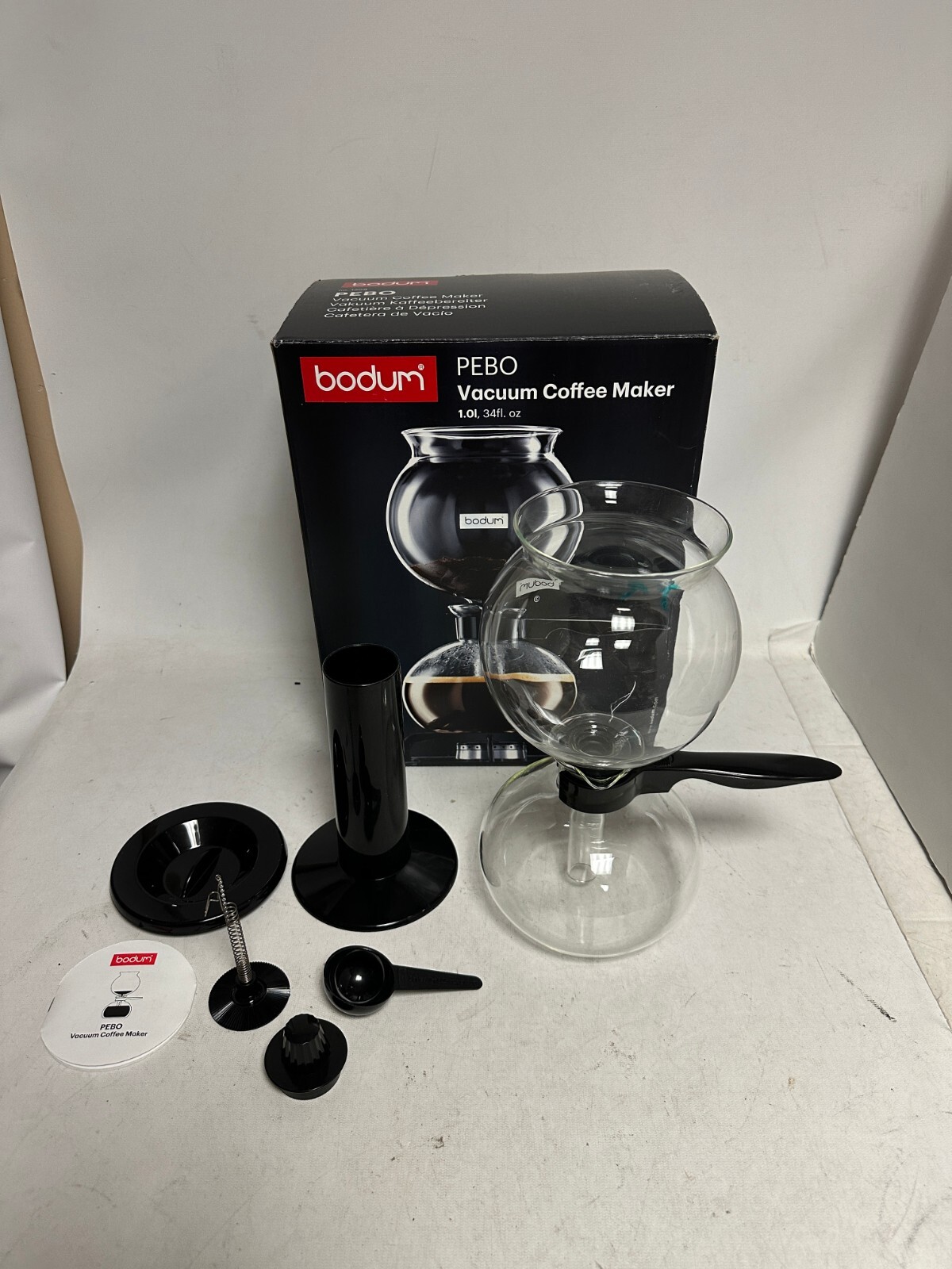 Bodum PEBO Vacuum Coffee Maker, Vacuum Coffee Maker 8 cup 1 liter 34