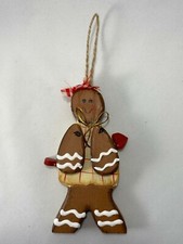 Cute Rustic Country Kitchen Style Gingerbread Person Girl Christmas Ornament