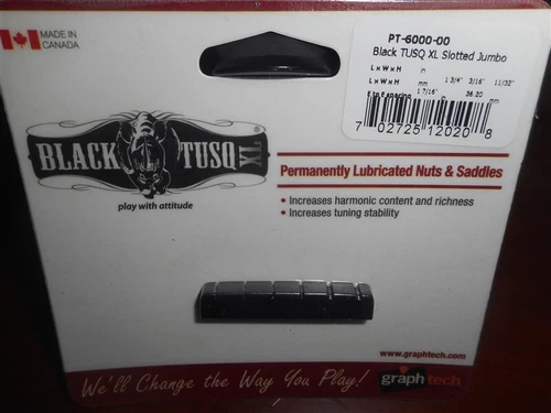 NEW - Graph Tech Jumbo Slotted Nut For Gibson USA, BLACK TUSQ XL - #PT-6000-00