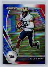 2021 Prizm Draft Picks Red White Blue #38 Tyler Boyd Pittsburgh Panthers