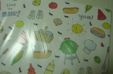 Scrapbook Paper 8 1/2 x 11 - 50 Sheets ~ Picnic BBQ Theme ~ AMSCAN