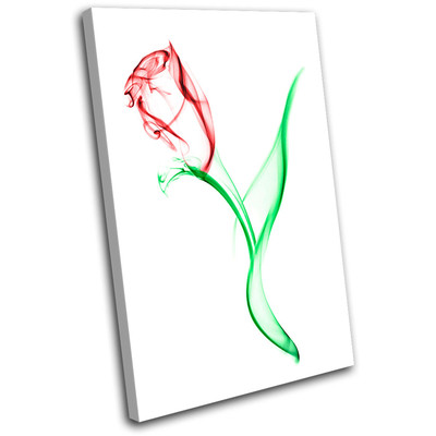 Smoke Rose Flowers Floral SINGLE Leinwand Wand Kunst Bild drucken