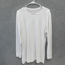 UniQlo Womens Top Heat Tech XL White Long Sleeve T Shirt crew neck lightweight