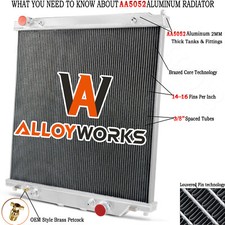 3 Row Aluminum Radiator Fits 2003-2007 05 Ford F250 F350 F450 6.0L Powerstroke