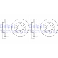 2X Delphi Bremsscheiben 302Mm BelÜFtet Vorne Passend FÜR Ford Ranger | BG9140C