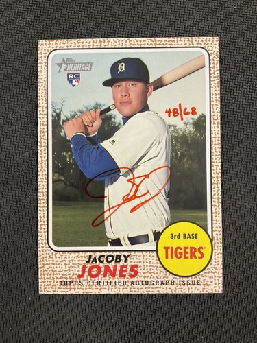 Jacoby Jones [Red Ink] #JJO 2017 Topps Heritage Real One Autographs card