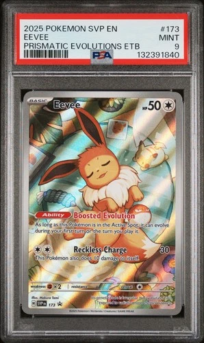 2025 POKEMON SVP EN-SV BLACK STAR PROMO PRISMATIC EVOLUTIONS ETB 173 EEVEE PSA 9