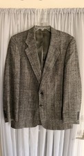 Vintage Christian Dior Blazer Silk Herringbone Old Money Luxury Dark Academia 40