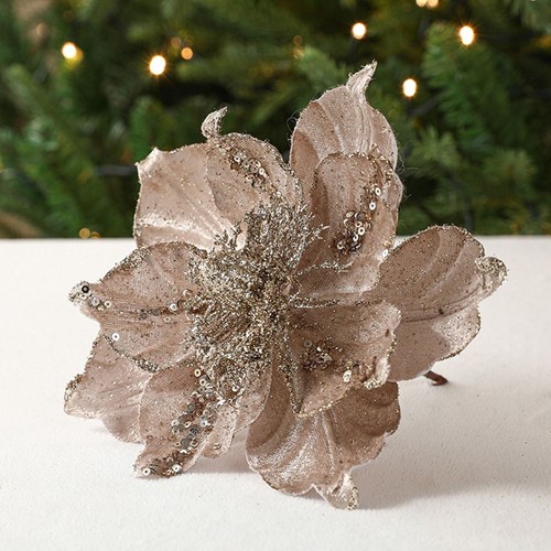 Hanging Ornament Christmas Tree Flowers Xmas Gift Fake Flower Home Decoration - Picture 8 of 13