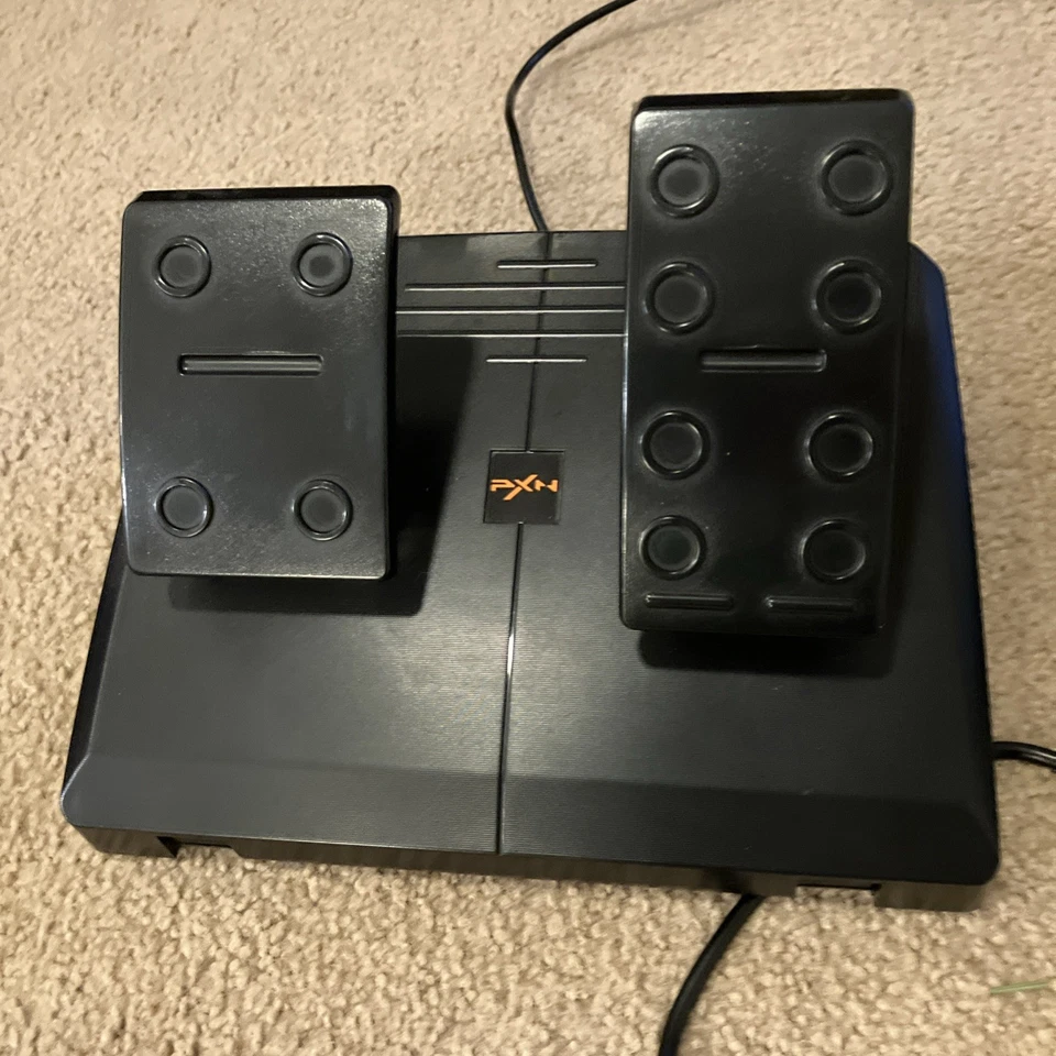 Pedales de rueda para juegos de carreras de PC PXN V9. Funciona muy buen estado Foto 3 de 4