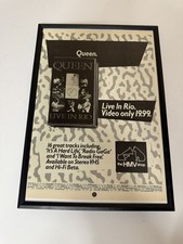 QUEEN Live In Rio 1985 Framed Original Magazine Advert Poster Wall Art 80’s