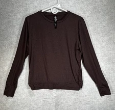 LUKKA LUX Active Top Stretch Pullover Long Sleeve  Size Small Plum