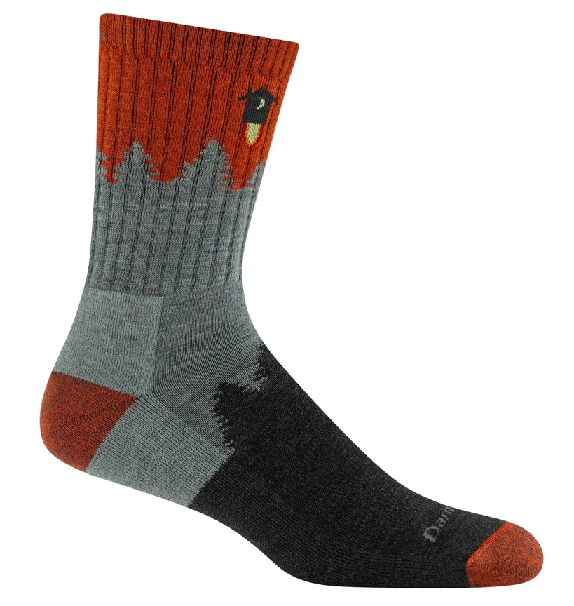 USA Darn Tough 1974 Seafoam Men's Number 2 Micro Crew Midweight Hiking Socks
