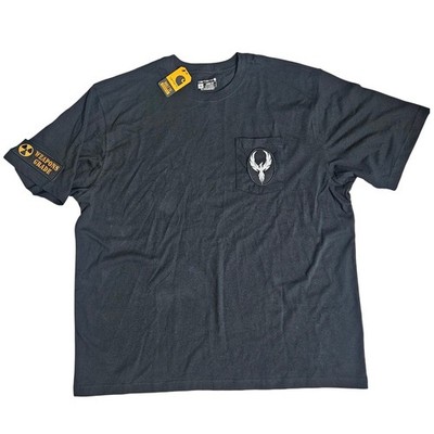 New Carhartt K87 Mens 2XL Black Heavyweight T-Shirt Weapons Grade Phoenix Patch