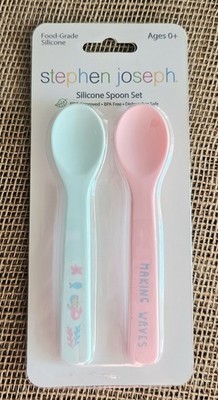 Stephen Joseph Silicone 2pk Baby Spoons Mermaid Theme