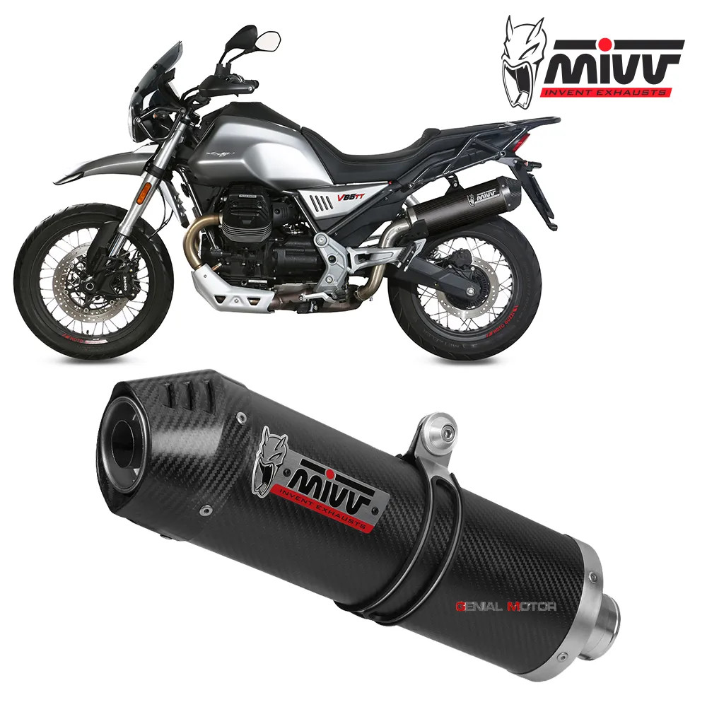 Mivv Exhaust Muffler Oval Carbon Carbon Cap kat MOTO GUZZI V85 TT 2019 2024