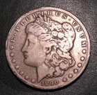 OLD US COINS 1890 CC SILVER MORGAN DOLLAR VF
