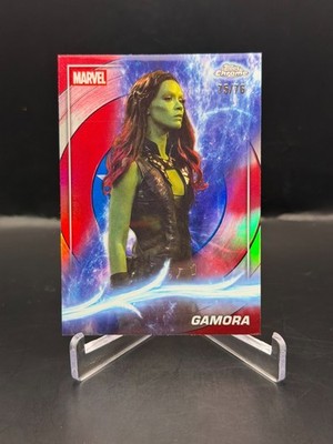 2025 Topps Chrome Marvel Gamora Captain America Refractors /76 Phase 2 #48 SSP