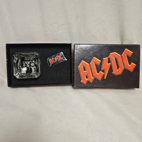 AC/DC Ash Tray and Lighter in Box Set ~ Excellent Condition