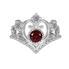 2 Ct Round Cut Red Ruby 925 Silver Ring Anniversary Gift for Women
