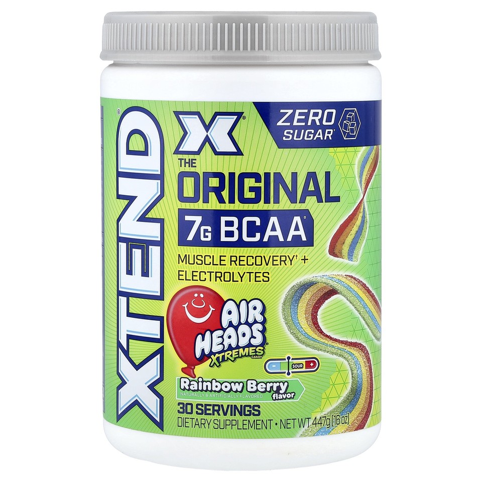 7G BCAA, Air Heads Extreme Candy® Rainbow Berry, 16 oz (447 g)