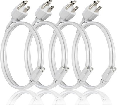 2FT Power Cord Cable Plug with 3-Prong US For T8 Integrated Tube Light Fixture