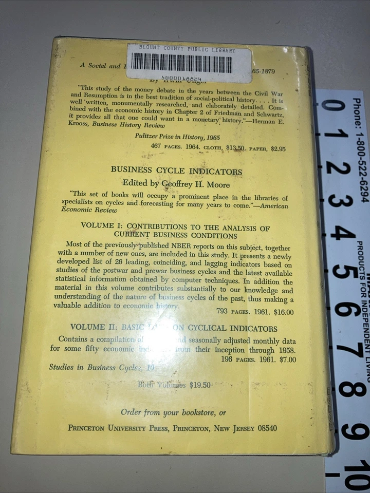 Monetary History of the United States 1867-1960 HC DJ Friedman & Schwartz 1971 - Image 2 of 4