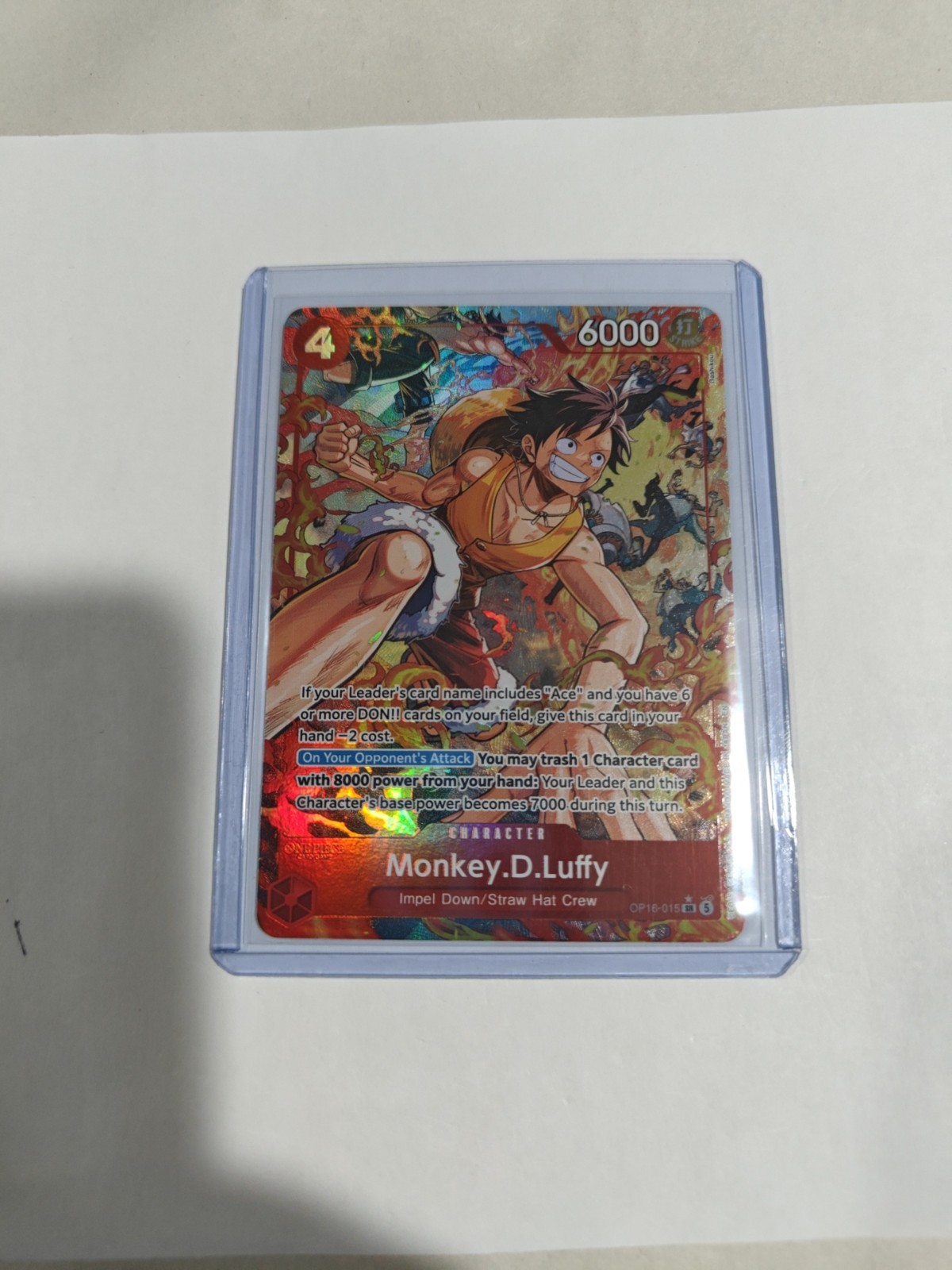 Monkey.D.Luffy SR Alt Art OP16-015 The Time of Battle Color: Red Straw Hat Eng.
