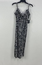 NWT Express Women's Sleeveless Black White Pattern Dress Size L