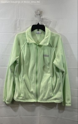 Columbia Women's Benton Springs Full Zip Fleece Jacket Mint Green Sz XL