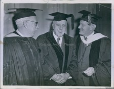1954 Cincinnati University Robert Frost Raymond Walters Vintage Photo 7x9