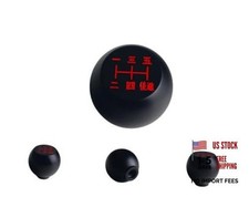 Black Billet Aluminum Flat Top 5 Speed Japanese Weighted Shift Knob Shifter