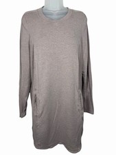 Athleta Balance Dress LT Tall Flora Mauve Heather Pockets TENCEL Stretch