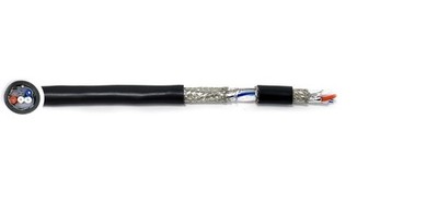 24AWG 2Pr RS-485 Shielded Cable - Equal to Belden 9842, Str TC, PE Ins, OS+Dr...