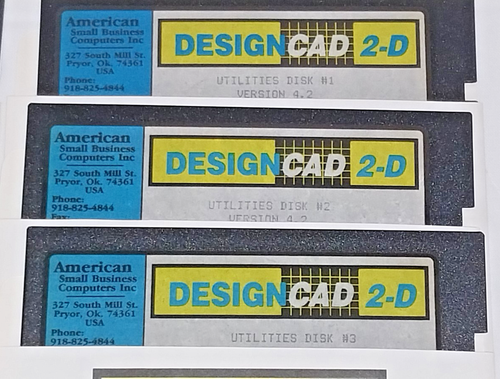 80s DesignCad 2-D ver 4.2 Professional Computer Aided Design MS-DOS Floppy Discs - Picture 7 of 16