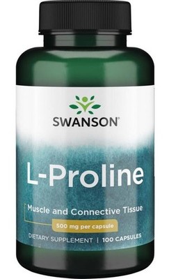 Swanson L-Proline, 500mg - 100 caps (274,88 EUR/kg)