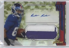 2013 Topps Finest Jumbo Relic Military Refractor 6/10 Rueben Randle Auto 0f6