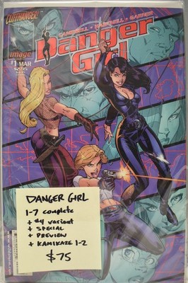 Danger Girl 1-7 Complete/#4 Variant/Special/Preview/Kamikaze 1-2 Image Comics