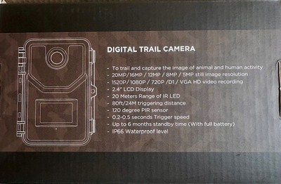 Vikeri Wildkamera, Model A1, Digital Trail Camera, neu