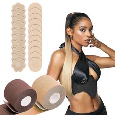 Boob Tape,2 Pcs Boobtape For Braest Lift With Nipple Covers,Invisible Boob Ta...