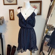 Cute Flirty Coquette Polka Dot Ruffle Mini Dress