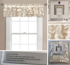 NEW Lush Decor Valance 70" x 14" GIGI Solid Ivory 1.5" Rod Pocket NIP MSRP 44