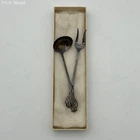 Lunt Eloquence Sterling Silver 2pc Serving Set Lemon Fork and Small Ladle