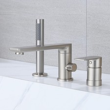 Roman Tub Faucet with Hand Shower Deck Mount Bathtub Faucet with Sprayer, Bat...