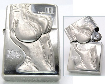 Lupin III Fujiko Bust Surprise Trick Zippo Oil Lighter 2003 Fired Rare