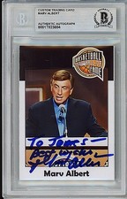 -MARV ALBERT- Beckett BAS Signed/Autograph/Auto NBA BASKETBALL HALL of FAME Card