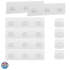 10 Pack Shower Caddy Adhesive Replacement, Strong Adhesive Hooks for Shower C...
