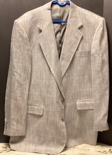 Haggar Imperial Gentlemans Fit Mens 44R Blazer Tweed Sport Coat Jacket